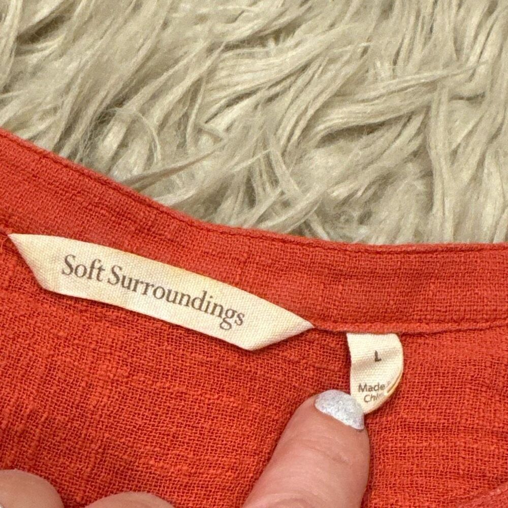 Soft Surroundings Partial Button-Down Blouse Size… - image 2